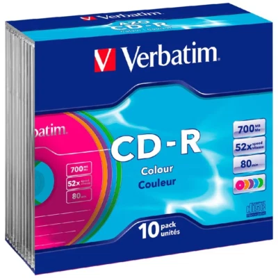 NEW 10 Verbatim DVD-R 16x Speed 4.7GB Data/Media Storage Jewel Case Blank Discs - Image 1 of 4