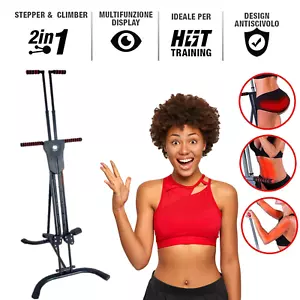 VERTICAL CLIMBER STEPPER ARRAMPICATA STAIR CARDIO AEROBIC PALESTRA EQUIPMENT - Foto 1 di 7