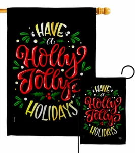 Jolly Holiday Garden Flag Christmas Winter Decorative Gift Yard House Banner - Picture 1 of 17