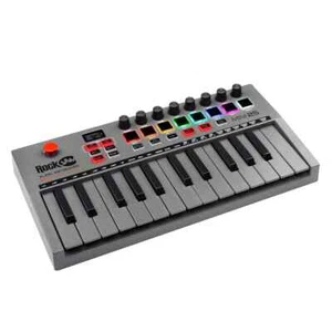 RockJam RJMK25 25 Key Bluetooth & USB MIDI Keyboard Piano W/ Touchpads Grey**EXD - Picture 1 of 14