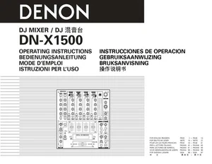 Denon DN-X1500 DJ Mixer Owners Manual - Picture 1 of 1