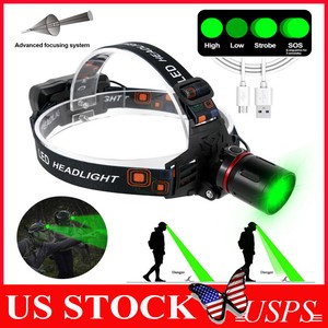 Green LED Night Hunting Light Headlight Flashlight Coyote Hog Varmint Fishing