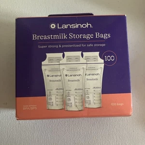 Lansinoh Muttermilch Aufbewahrungsbeutel, 100 Stück, Baby Essentials, schnelles Einfrieren & Auftauen - Bild 1 von 2