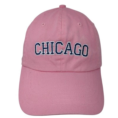 Chicago Slideback Baseball Cap Pink One Size Adjustable Embroidered Ethos - image 1 of 4