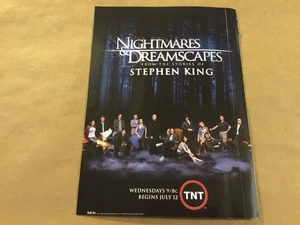 Rare Stephen King Nightmares And Dresmscapes TNT TV Horror Show Pop Up Promo Ad - Picture 1 of 6