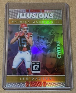 Donruss Optic Patrick Mahomes 2017 Len Dawson Illusions Rookie RC #20 - Imagen 1 de 3