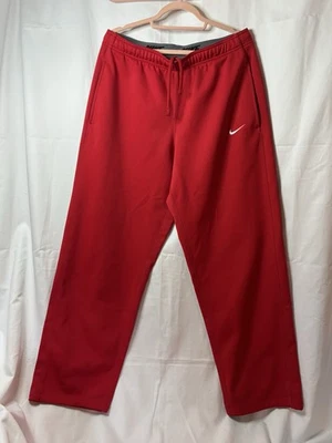 Pantalones deportivos Nike para hombre ajuste térmico cómodos con cordón pierna recta rojos talla grande Foto 1 de 4