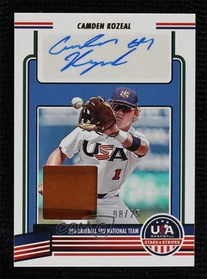 2023 Panini USA Baseball Stars & Stripes /25 Camden Kozeal #18U-CK Auto - Image 1 of 2