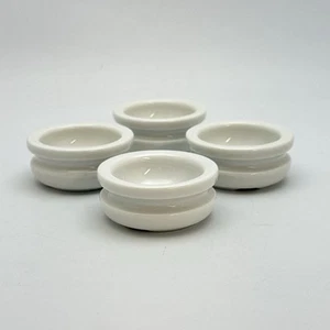 Pillivuyt Culinaire White Porcelain Individual Butter Pat Dish 4Pc Set - Picture 1 of 7