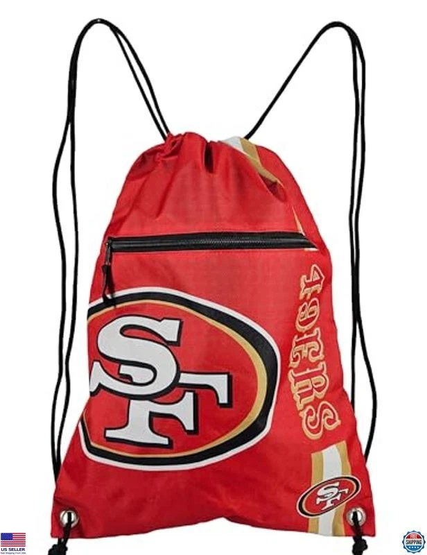 FOCO 限量版旧金山 49 人队大标志抽绳背包和拉链 — 第 1/4 张图片