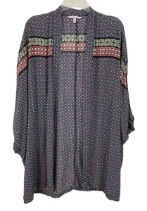 Blusa Top Victoria's Secret Colorido Estampado Geométrico Kimono Mujer Talla M/L - Imagen 1 de 9