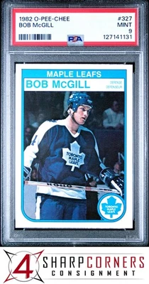 1982 O-PEE-CHEE #327 BOB McGILL RC MAPLE LEAFS PSA 9 - Image 1 of 3