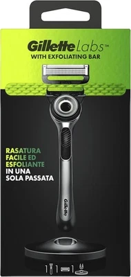 Gillette Labs Rasoio Barba Manuale Con Barra Integrata, 1 Manico, 1 Lamette - Immagine 1 di 4