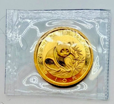China 1988 1/10 oz oro Panda BU (sellado) Foto 1 de 2