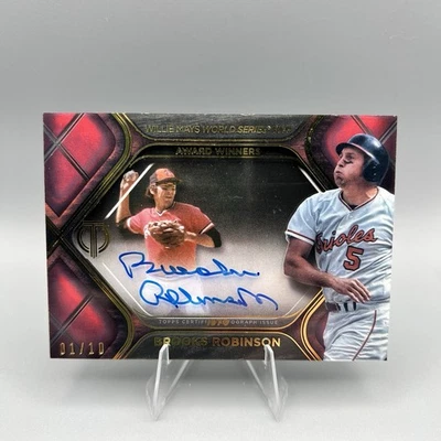 Brooks Robinson 2022 Topps Tribute #TTWSM-BR Red World Series MVPs Auto /10 HOF - Image 1 of 2