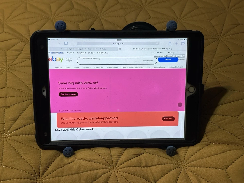 RAM Mount X-Grip Universal - I Pad - Tablet Holder, RPR-380B, 2 Suction Mount - Image 1 of 4