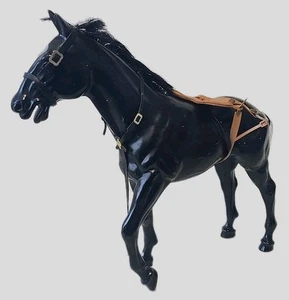 VINTAGE TOMMY GUNN BLACK ACTION HORSE GI JOE ACTION MAN ZODIAC TOYS - Picture 1 of 6