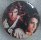 Wham /George Michael - RARE ORIG 80s Pin Badge Button for hat/jacket/shirt VTG 4