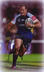 Signed North Queensland Cowboys NRL 28cm x 18cm Photo - Matt Scott - Proof COA - Picture 1 of 3