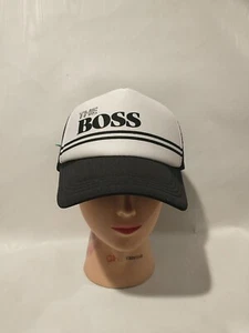 The Boss Black White Trucker SnapBack Mesh Back Hat Clean Unused One size - Picture 1 of 8