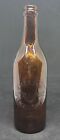 1890'S Excelsior Bottling Wks Amber Bottle Schenectady Ny Whittling Rare Nice 9"