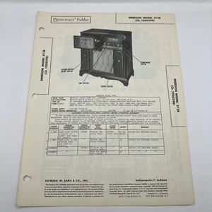1948 SAMS PHOTOFACT Manual Schematic Emerson 573B Tube Phono Radio Reciever - Picture 1 of 2