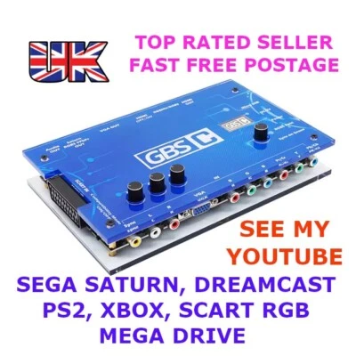 RETRO SCALER GBS Control GBSC Video Converter Retro Gaming Upscaler + Power supply Plug