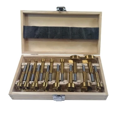 Forstnerbohrerset 15-tlg. Holzbohrer Fräser Set Holzfräserset TIN TITAN 10-50 mm - Bild 1 von 4