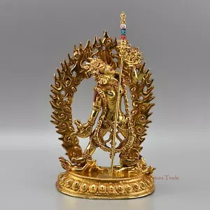 Estatua artesanal de cobre dorado dorado Vajrayogini Dakini rupa de Patan, Nepal - Imagen 1 de 5