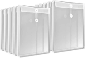 Plastic String Envelopes with Expansion File Paper Folder Envelope Holder 10Pcs - Picture 1 of 6