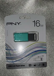 NEW PNY 16 GB USB 2.0 Flash Drive New Factory Sealed - Picture 1 of 2
