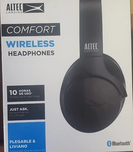 NIB ALTEC LANSING Comfort Wireless Black Headphones MZX570-BLK-ESP - Picture 1 of 1