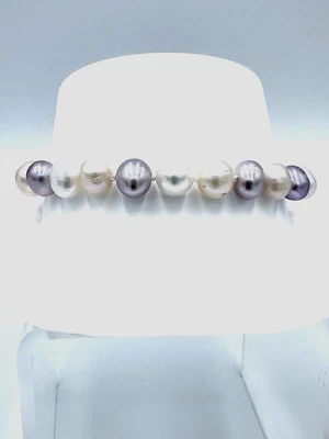 Sterling Silver Multicolor Freshwater Pearl Bracelet (7.5 Inch) - Image 1 of 4