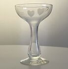 Vintage Art Deco Hollow Bulb Stem Heart and Arrow Etched Champagne Coupe Wedding