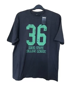 Mens T Shirt XL Black Cedarwood State. BNWT 59cm Pit To Pit. Idaho State CL - Picture 1 of 6