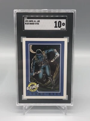 1991 Impel G.I. Joe Snake-Eyes #41 SGC 10 GEM MINT RARE Crack - Image 1 of 2