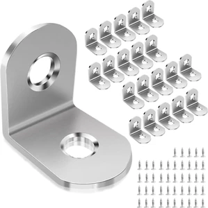 Staffe Angolari, 20 Pezzi, 20 X 20 Mm Squadrette Angolari, Staffe Angolari per L - Foto 1 di 8