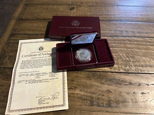 United States 1988 OLYMPICS PROOF Silver Dollar Set in Original Box And Case - Picture 1 of 5