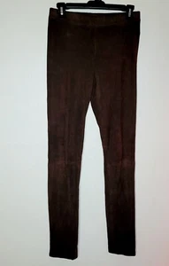 Vince Lederhose Damen Medium Wildleder braun Pull On City Skinny Leg klassisch - Bild 1 von 13