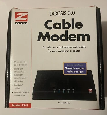 Zoom DOCSIS 3.0 Cable Modem Model 5341 - Image 1 of 4