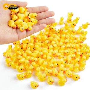 100/200Pcs Mini Resin Duck Figurines Tiny Charms for DIY Party & Landscape Decor - Picture 1 of 13