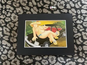 Rare Beryl Cook Art print , Mounted , Printed 1988 , Rarer Saucy Artwork - Picture 1 of 3