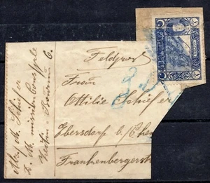 Offices in Turkey, WW I clipping, Turkish stamp, Military Mission cancels - Picture 1 of 3