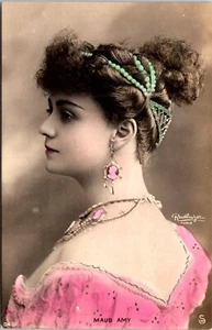 MAUD AMY : BEAUTIFUL FRENCH ACTRESS : REUTLINGER : CABINET CARD (EARLY 1900’S) - Picture 1 of 2