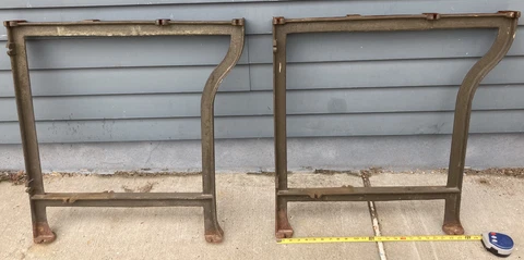 Vintage Metal Table Legs Base 27" by 27" Pick Up Clifton NJ Cover