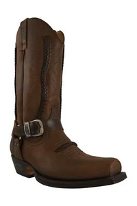 Loblan 641 Medium Square Toe Browm Waxy Leather Boots - Picture 1 of 1