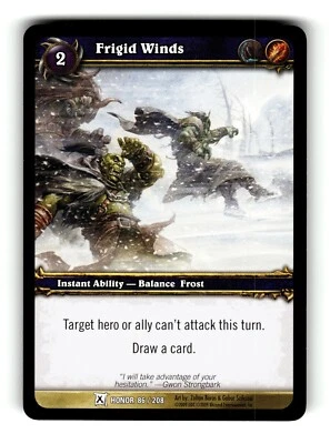 World of Warcraft TCG Fields of Honor Trading Card Frigid Winds #86 C - Image 1 of 4