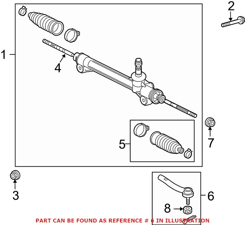 Genuine OEM Left Outer Steering Tie Rod End for Lexus 4547009110 - Image 1 of 1
