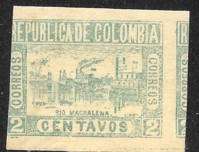 1902 COLOMBIA #194 - Baranquilla Issue  "MAGDALENA RIVER" MH OG VF - Image 1 of 2
