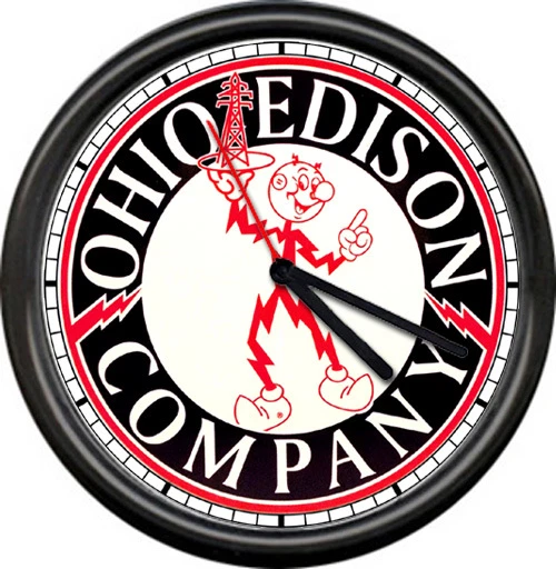 Reddy Kilowatt Electrician Utility Ohio Edison Company Wire Tool Sign Wall Clock - Image 1 of 1